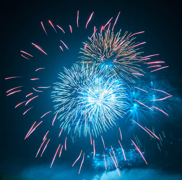 istock Colorful fireworks in the night sky 460936565