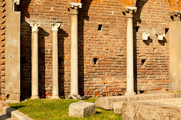 Ruins of Sforzesco castle in Milan - Italy