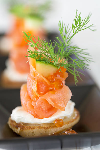 istock Blini with smoked salmon and sour cream 460947241