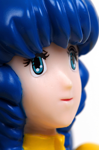 Vancouver, Canada - December 15, 2013: A model of the character Lynn Minmei from the Macross animated television series. The model is produced by the ARII Model Company