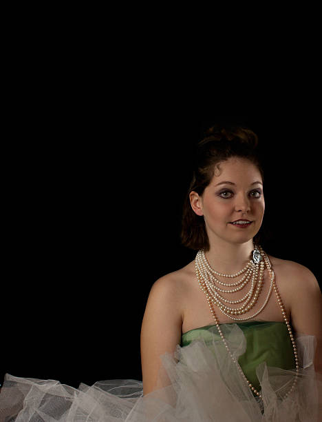 Young Woman wearing crinoline