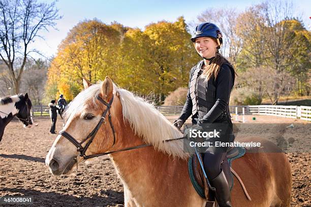 Young Girl Riding Horse Stock Photo - Download Image Now - Learning, Horseback Riding, Horse