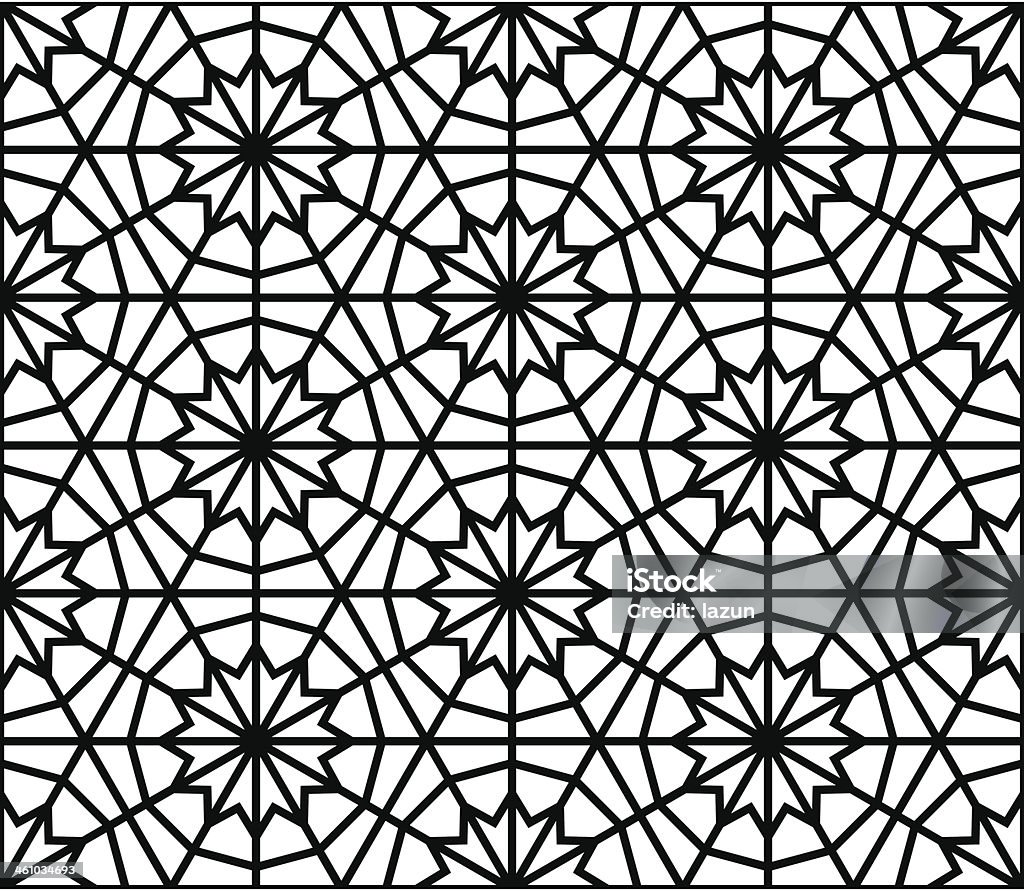 Arabesque End Vector Arabesque Seamless Pattern In Editable Vector File Stock Illustration ...