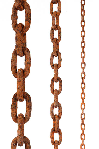 rusty chains tree rusty chains, over a white background rusted chain stock pictures, royalty-free photos & images