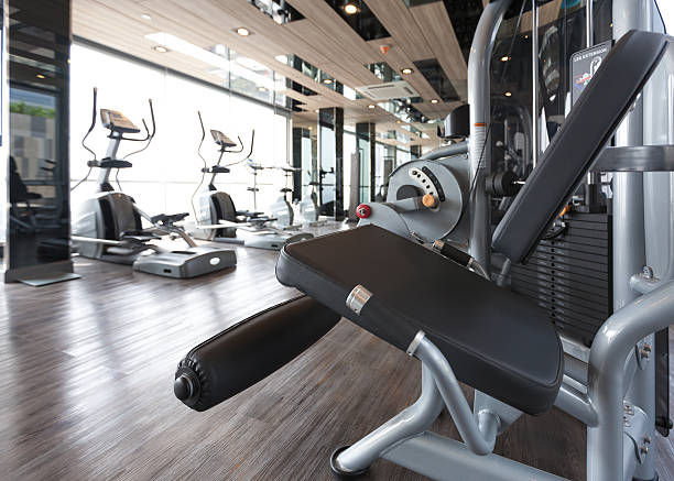 istock diverse equipment and machines at the gym room 461035609