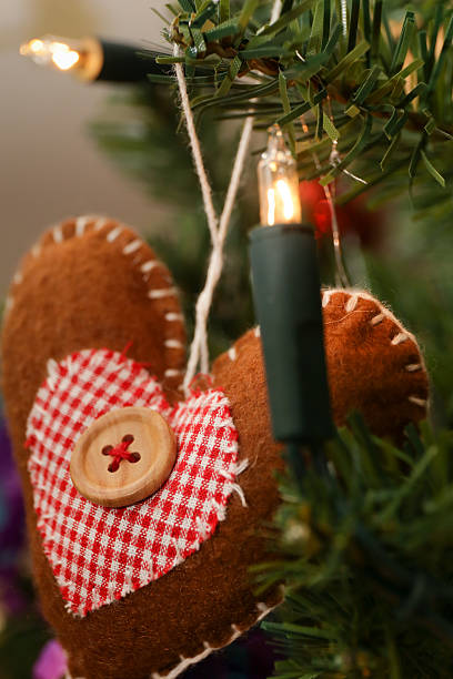 Small plastic christmas tree with decorations