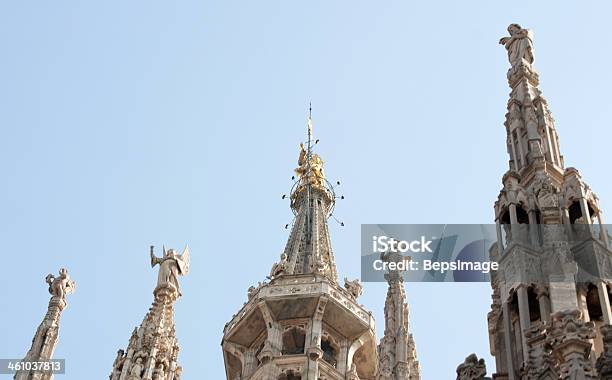 Gold Statue Of Virgin Mary Milan Cathedral Stock Photo - Download Image Now - Architecture, Art Museum, Cathedral