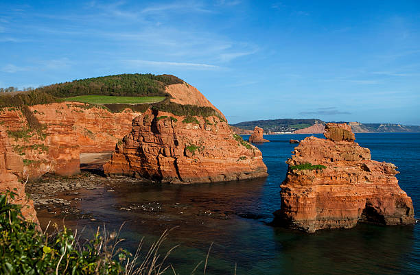 ladram bay - sidmouth devon foto e immagini stock