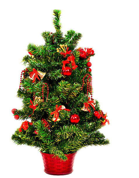 istock Beautiful Christmas tree with colorful bright bauble hanging 461058015