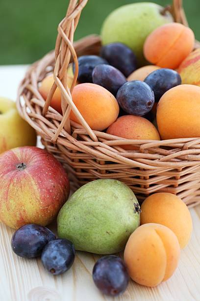 istock Basket with fruits 461061213