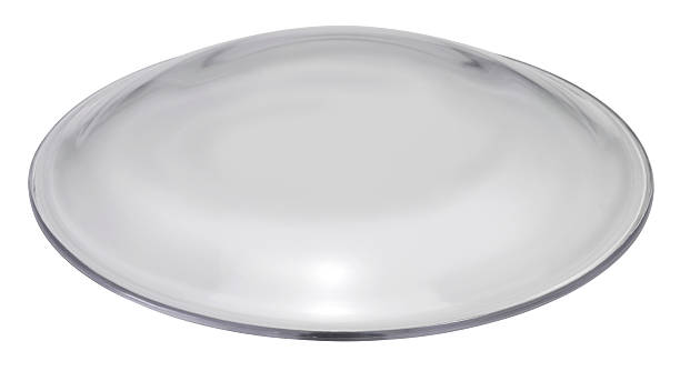 glass dome clear glass dome in white back convex stock pictures, royalty-free photos & images