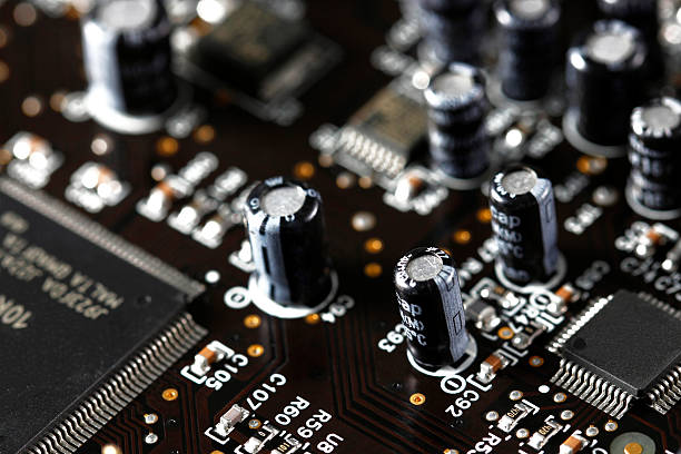 istock Close Up Of a Circuit Board and Electronic Components 461064461