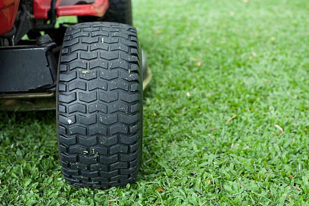 istock Wheel on the green grass 461065473