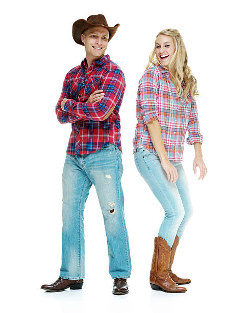 istock Cowboy couple smiling together 461069241
