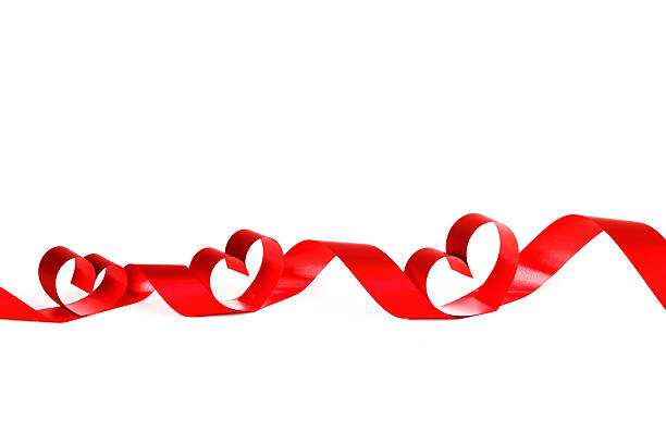 istock Red heart ribbons 461073445