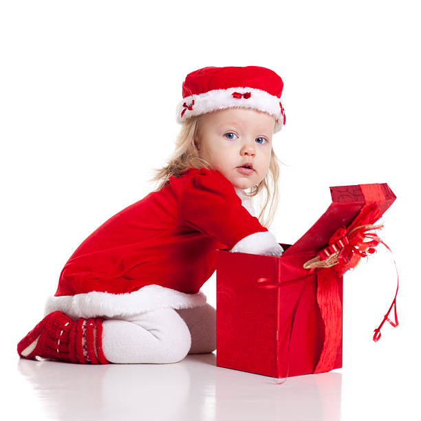 istock Christmas Santa Baby looking at camera 461074507