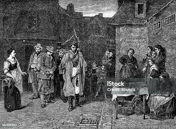 Night Wanderer By Munkacsy Stock Illustration - Download Image Now - Newspaper, Street Child, 19th Century Style