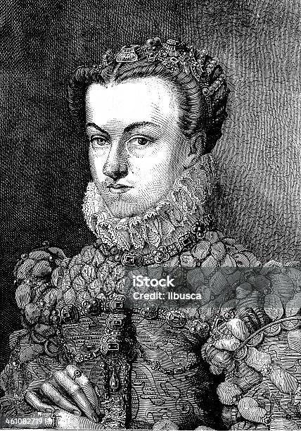 Elisabeth Von Österreich Porträt Von Clouet Stock Vektor Art und mehr Bilder von Gemälde - Gemälde, Renaissance, Königin