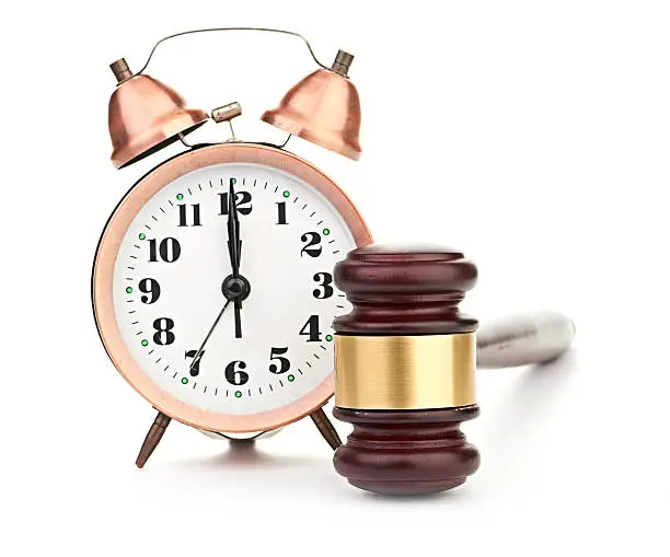 Photo of Gavel and old clock