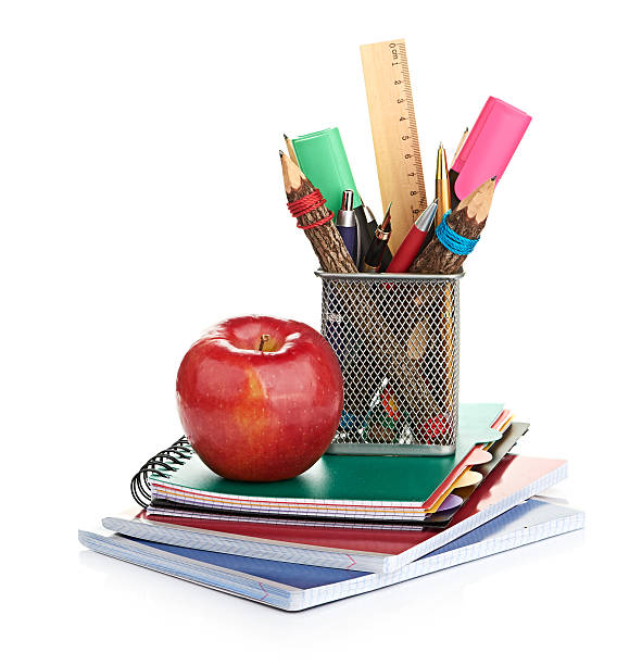 istock Pencil box with school equipment 461092087