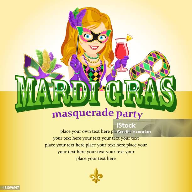 Masquerade Party Stock Illustration - Download Image Now - Adult, Alcohol - Drink, Blank