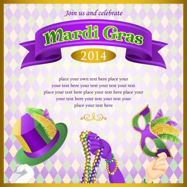 Vector illustration of Mardi Gras Celebration