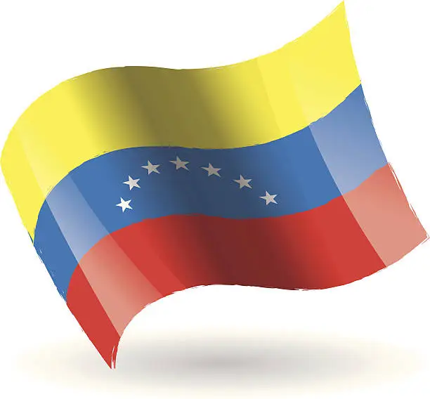 Vector illustration of Venezuela Flag Waving