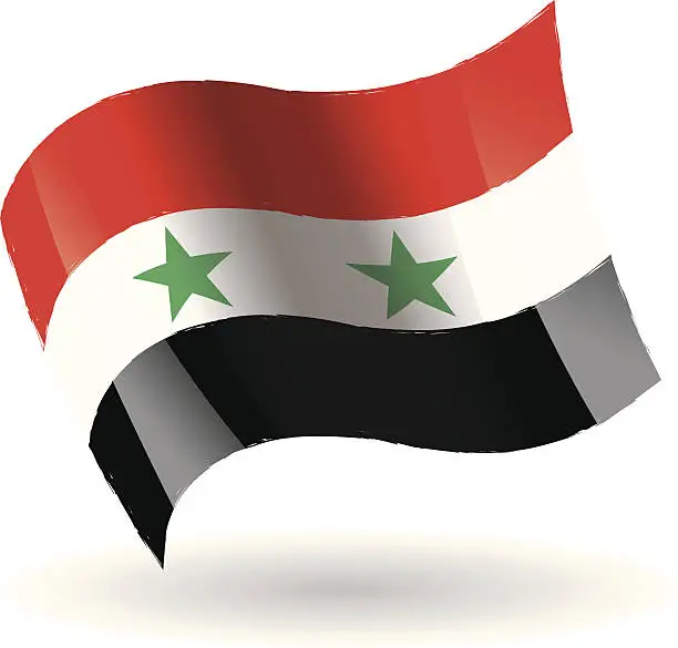 Vector illustration of Syria Flag Waving