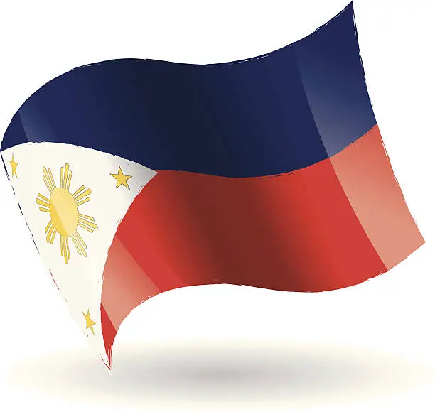 Vector illustration of Philippines Flag Waving