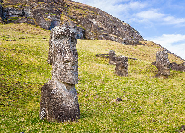 istock Moai on Rano Raraku Slope, Easter Island, Chile 461097315