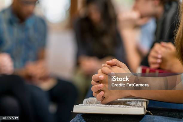 Bible Study Stock Photo - Download Image Now - Praying, Bible, Studying