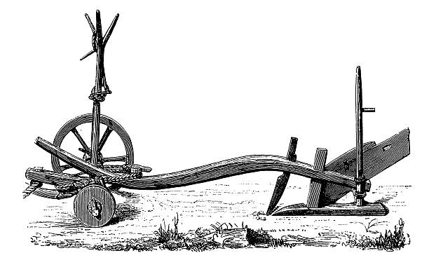 Antique plough Antique plough geochelone yniphora stock illustrations