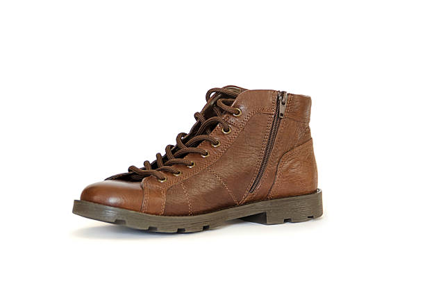istock Casual mens ankle boots in brown vintage leather 461101081