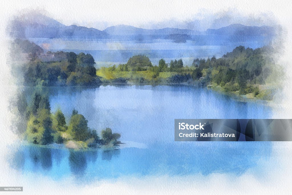 San Carlos de Bariloche - Ilustración de stock de Patagonia - Argentina libre de derechos