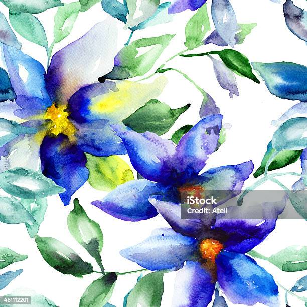 Seamless Wallpaper With Summer Flower Stock Illustration - Download Image Now - Backgrounds, Floral Pattern, Flower