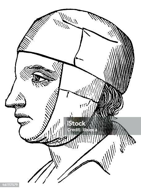 Head Injury Bandage Stock Illustration - Download Image Now - 19th Century Style, Adhesive Bandage, Adult