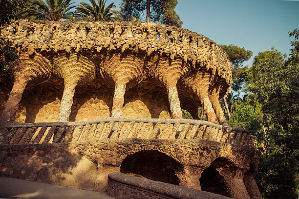 istock ancient aqueduct in the park Guell 461121765