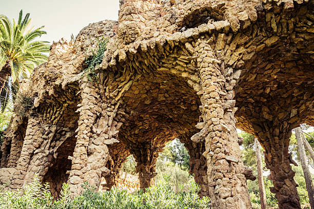 istock ancient aqueduct in the park Guell 461121773