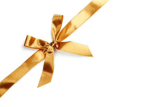 istock A shiny golden ribbon tied up in a bow 461121971