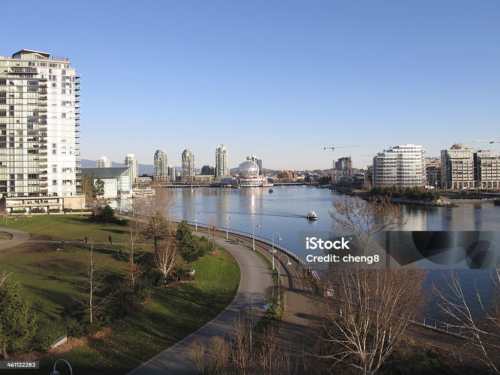 Vue sur Vancouver, au Canada, du Pont Cambie Bridge - Photo de Pont Cambie Bridge libre de droits