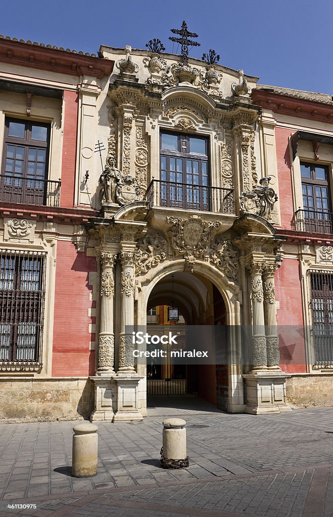 Portal of Archbishop's Palace in Seville, Spain Portal of Archbishop's Palace of Seville (Palacio Arzobispal) is built in Spanish Baroque architectural style. Andalusia Stock Photo