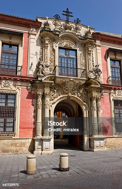 Portal Of Archbishops Palace In Seville Spain Stock Photo - Download Image Now - Andalusia, Architecture, Baroque Style