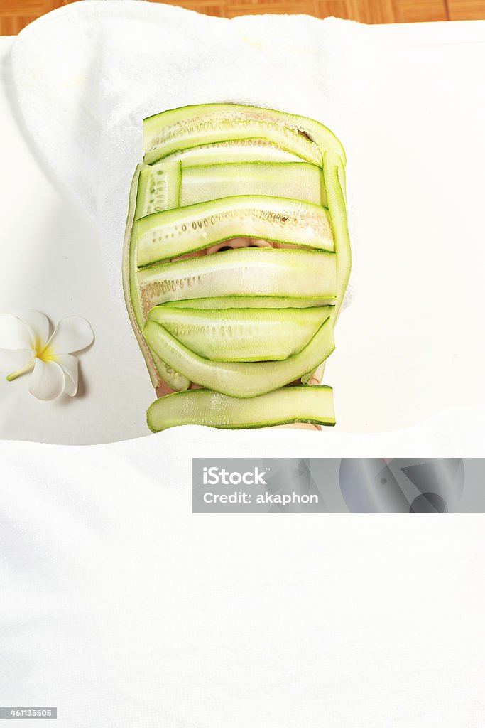 Maske aus Gurke - Lizenzfrei Alternative Behandlungsmethode Stock-Foto