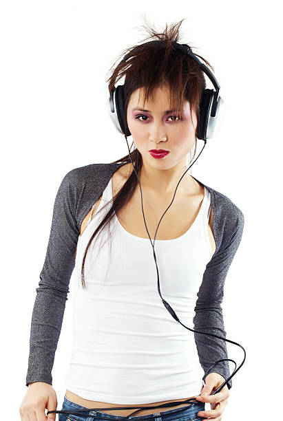 istock Asian Girl With Headphones 461144145