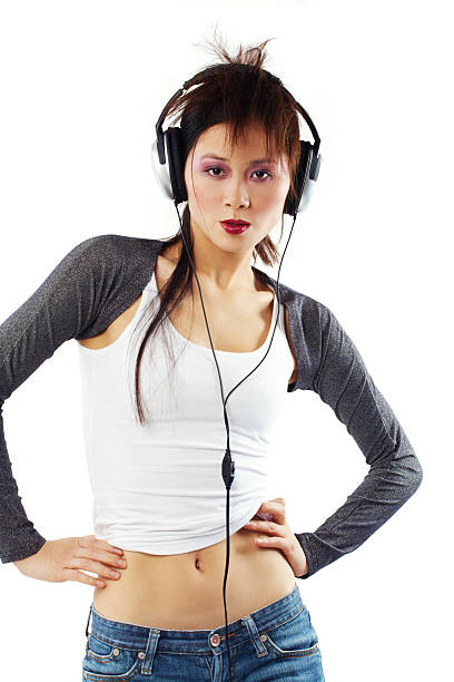 istock Asian Girl With Headphones 461144155