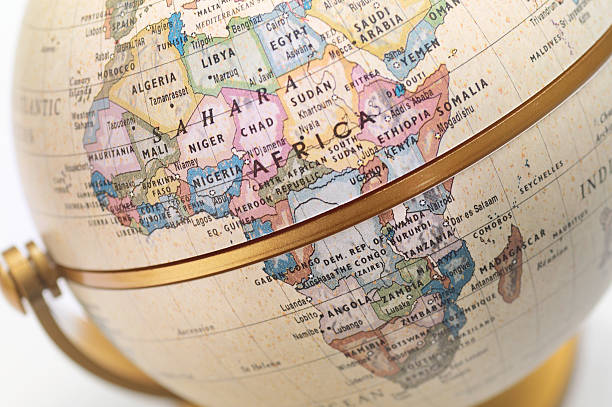 Globe Africa stock photo