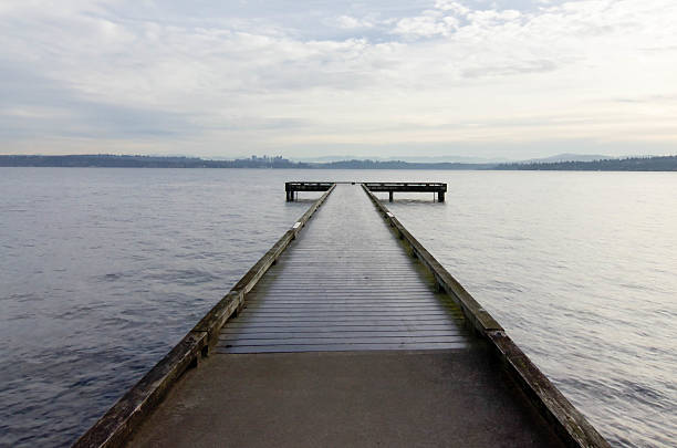 istock Pier with view of Bellevue Washington 461149449