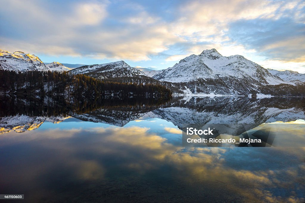 Alpine lake reflection Mountain Stock Photo