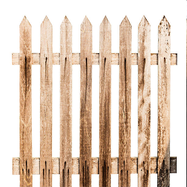 istock Wooden fence on white background with clipping path 461152941