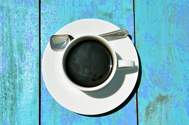 café - black coffee coffee single object drink imagens e fotografias de stock
